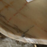 Brass and onyx coffee table