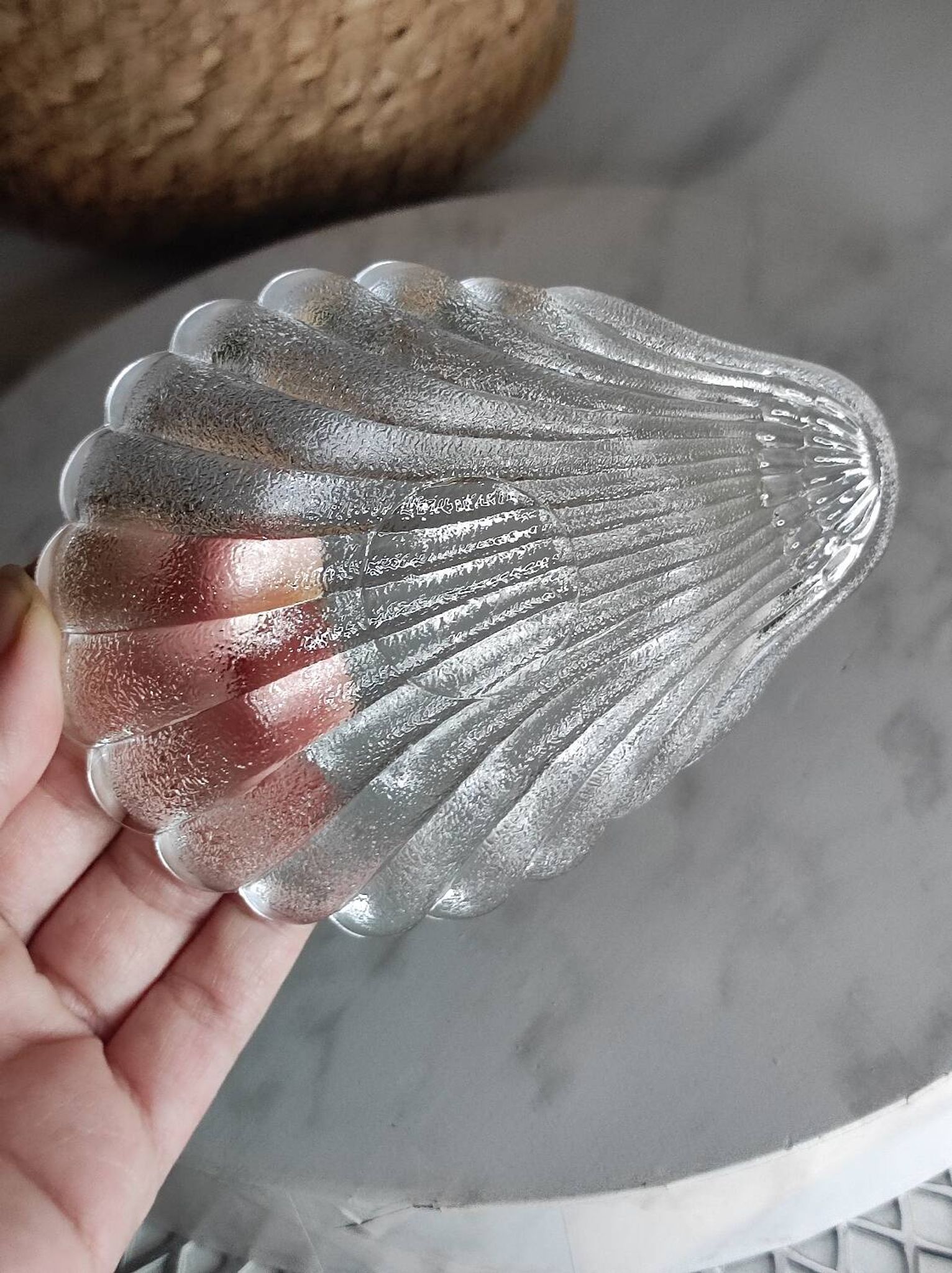Coupelle coquille saint jacques en cristal