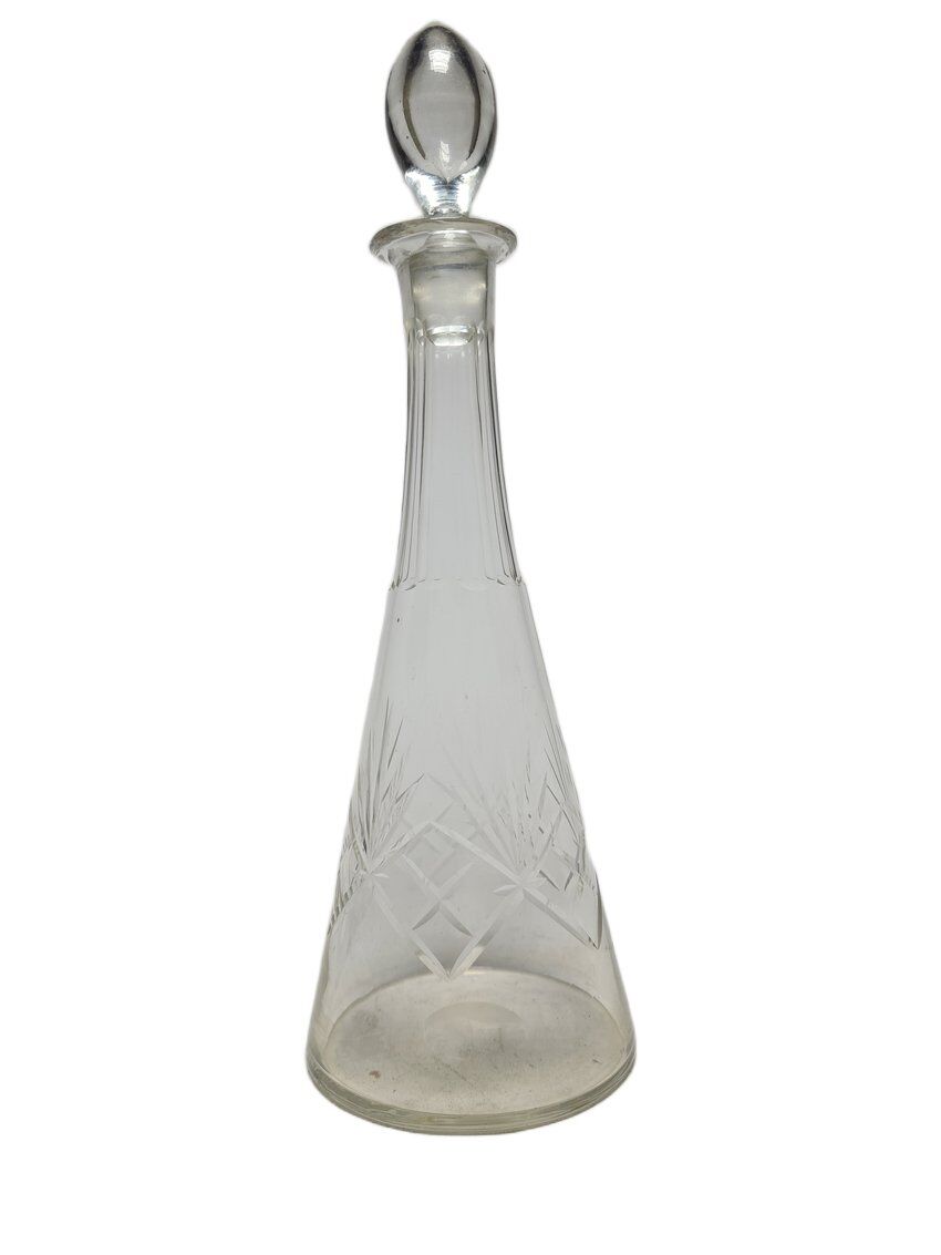 Art Deco crystal carafe, Germany, 1900s
