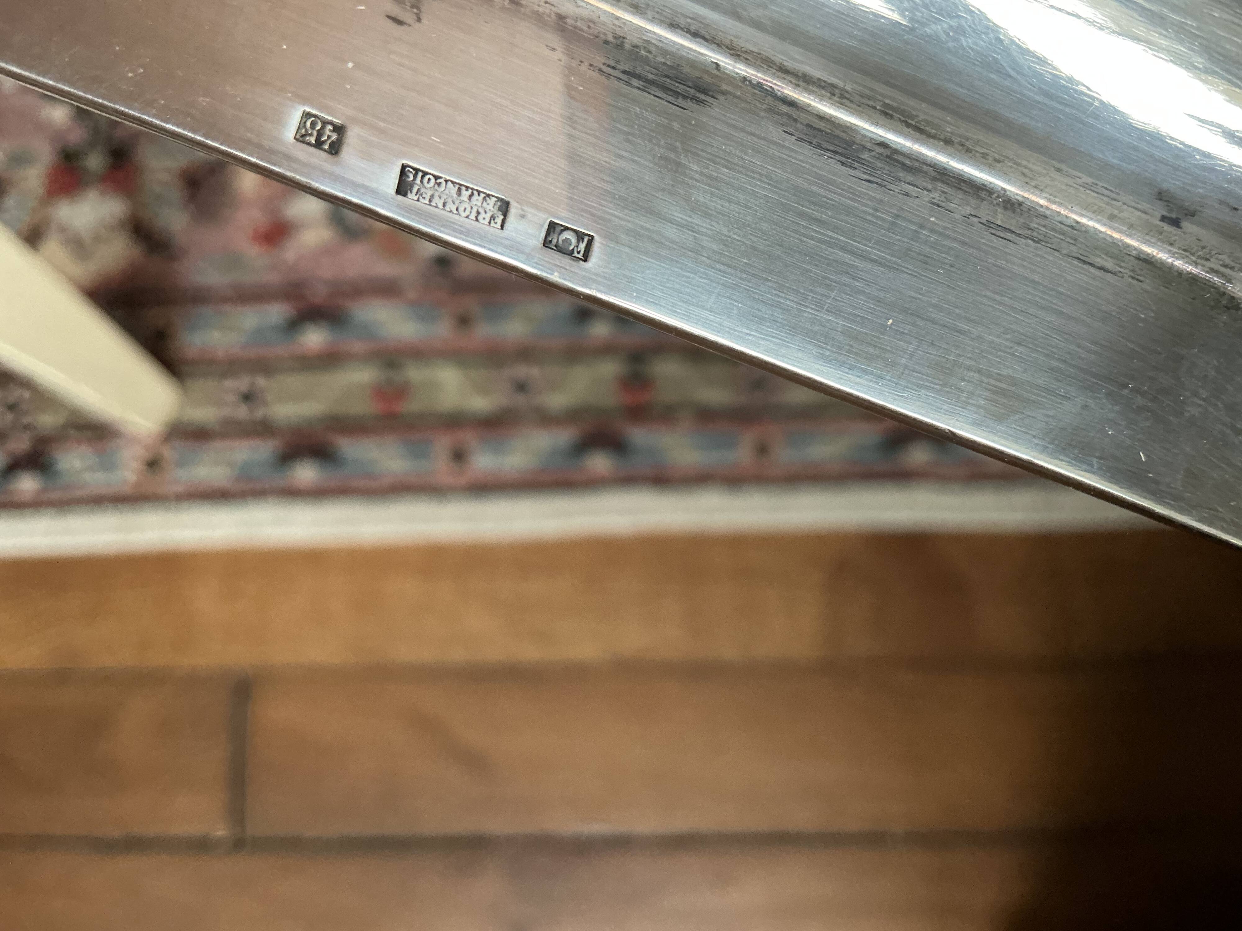 Silver-plated metal plate François Frionnet