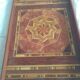 Old vintage marquetry wooden tray