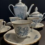 Limoges porcelain coffee set four cups pouring and sugar bowl