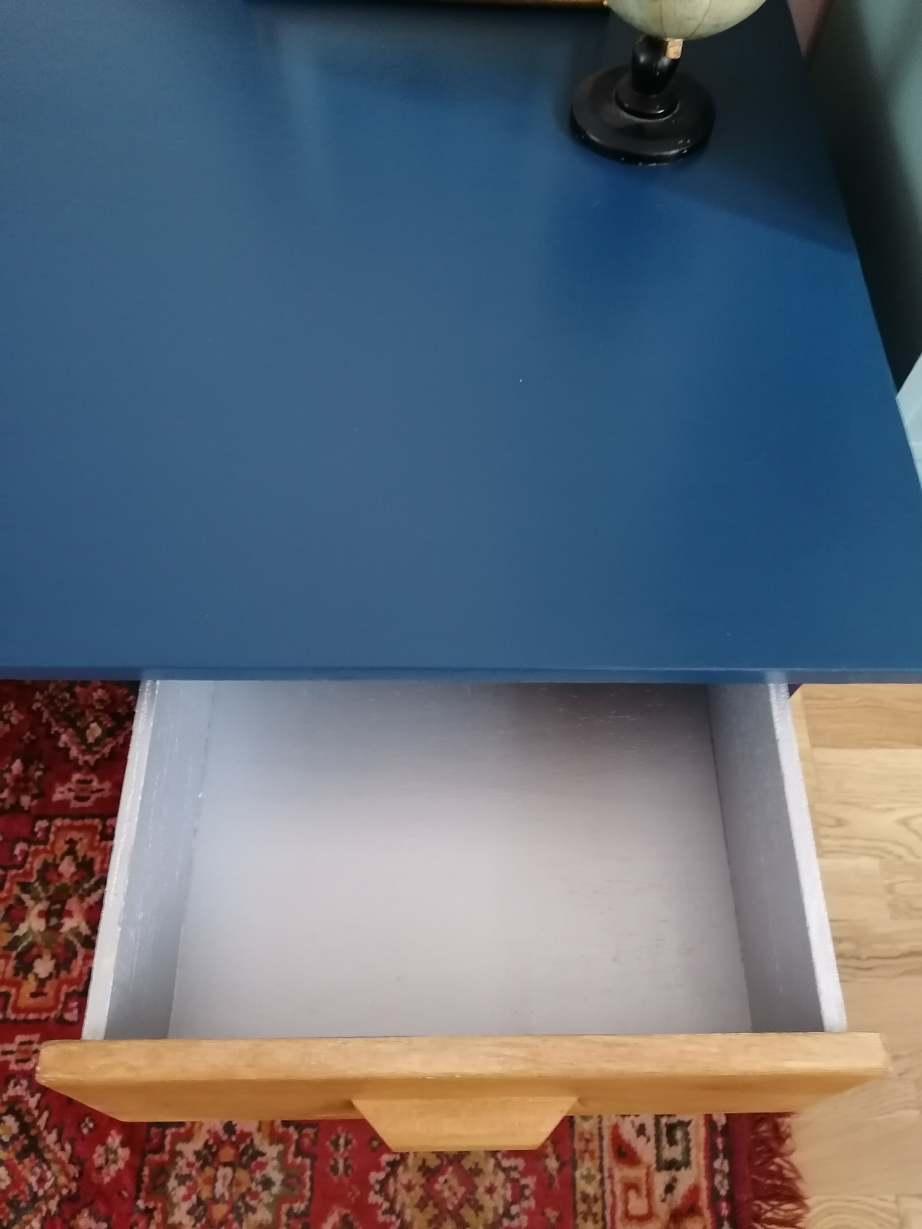 Bureau vintage en bois et métal