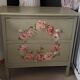 Old hand-painted English chest of drawers loom drawers