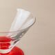 Set de 6 verres à boire en verre rouge – Italien des années 1980 Memphis-Postmoderne, transparent avec des accents rouges