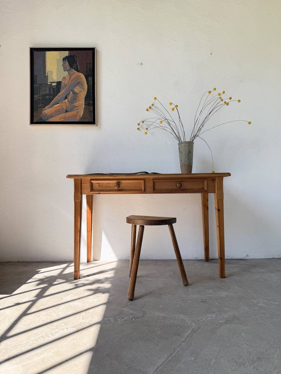 Oak tripod stool 1950