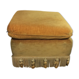 Golden yellow pouffe
