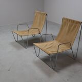 Early set of Bachelor armchairs by Verner Panton for Fritz Hansen, 1955