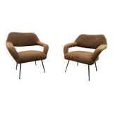 Set of 2 armchairs Attributed to Gastone Rinaldi for Rima Italy 1950s