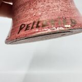 Georges Pelletier soliflore vase in fine gold rose ceramic, France.