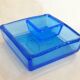 Paire de vide poche vintage en verre turquoise