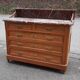 Commode chêne et marbre