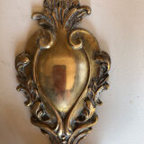 Pair of Louis XV style two-branch gilt bronze wall lights, small format and in good condition. Height 18 Width 20 cm