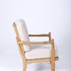 Fauteuil "Tricoteuse" en chêne par Guillerme et Chambron, 1960s, France