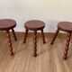 Lot de 3 tabourets rouges