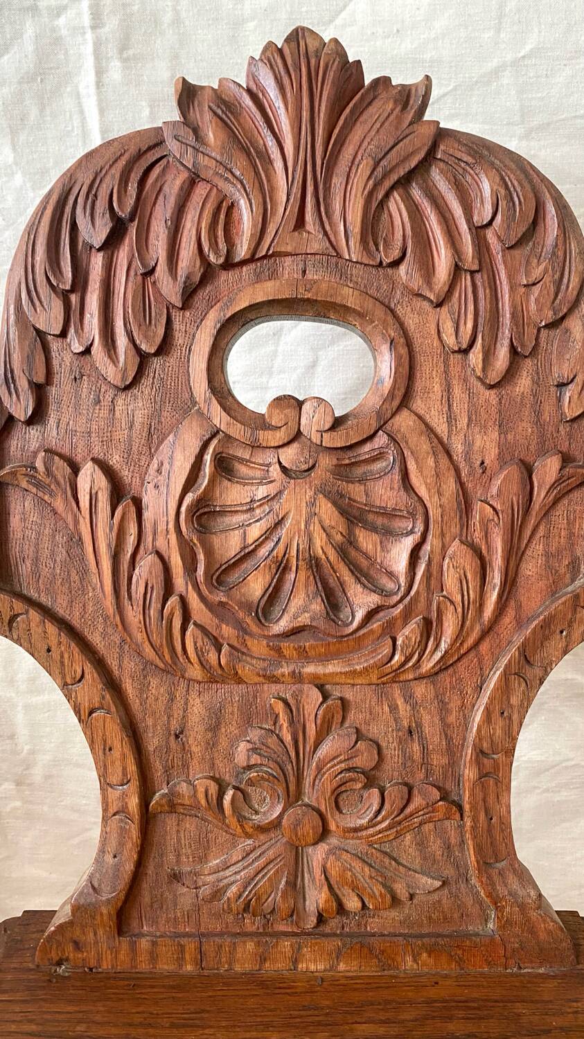 Antique Alsatian chair in carved wood