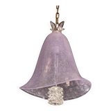 Elegant Barovier e Toso Lantern in Bubble Glass with a Rostrato glass element