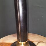 Leather-wrapped burreau lamp