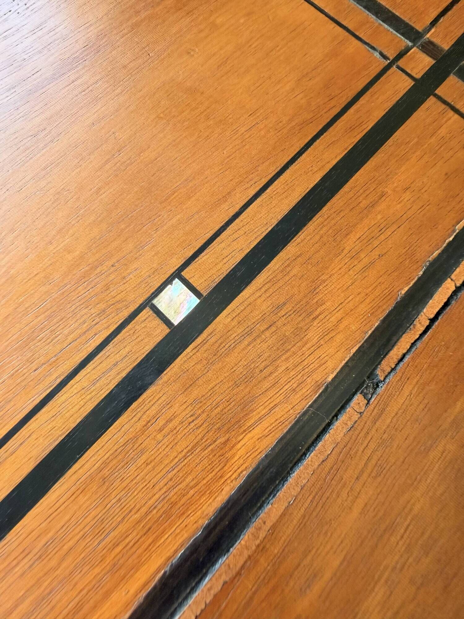 Double-sided walnut counter desk 1900