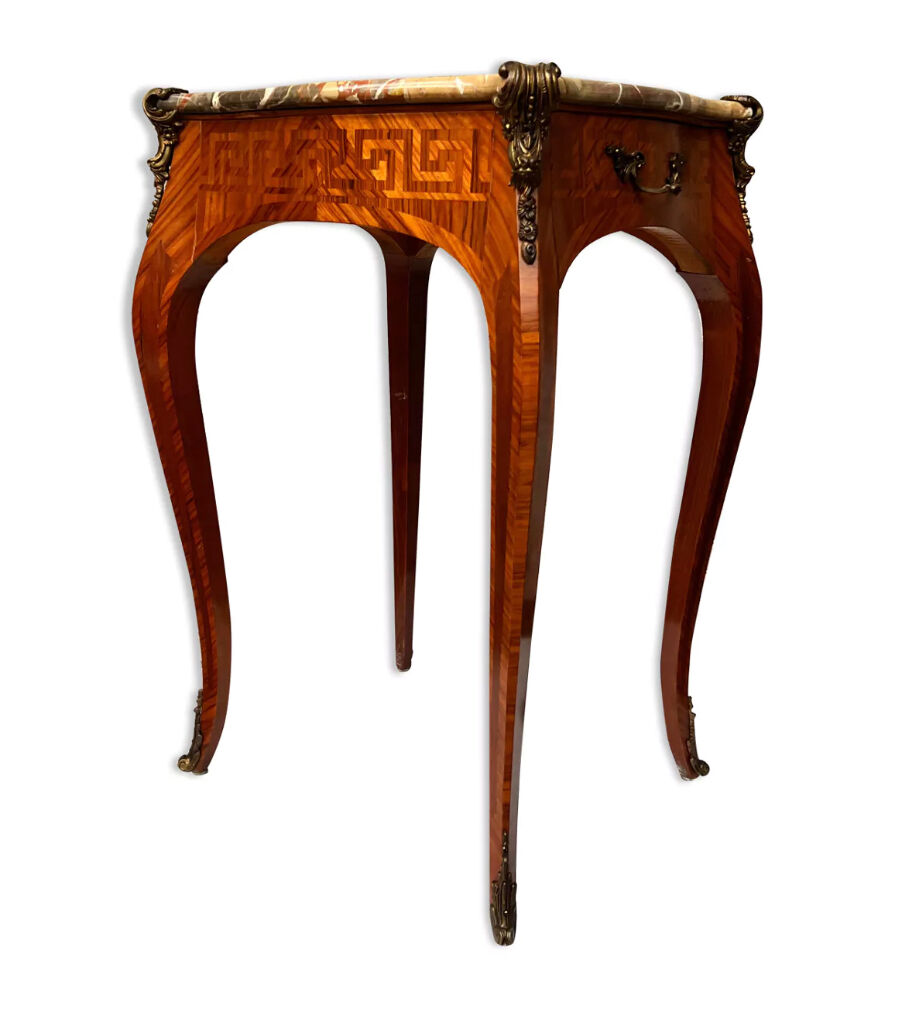 Coffee table in greek marquetry style louis xv