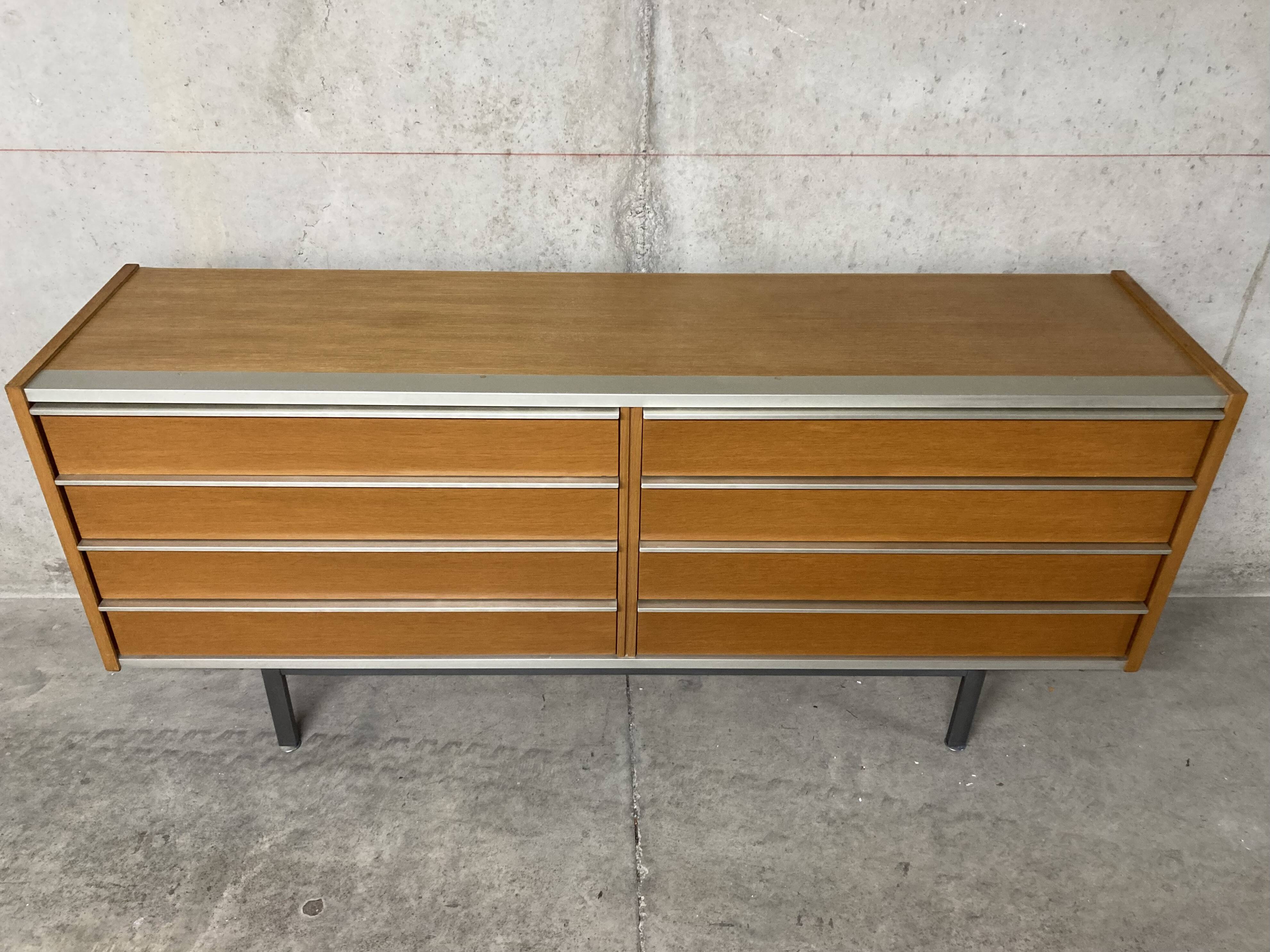 Sideboard chest of 8 drawers EFA Georges Frydman vintage 60s