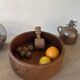 Vintage teak coupe salad bowl