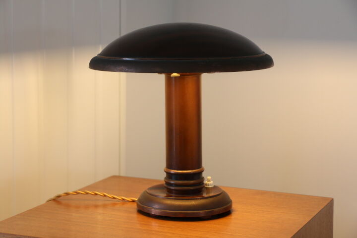 Copper mushroom lamp circa 1940
