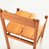 Minimalist japandi pine wooden chairs, 4