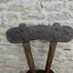 Chaise brutaliste en bois massif sculpté, vers 1950