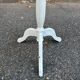 White tripod gueridon in Louis XVI style with a mirrored top, 1970.