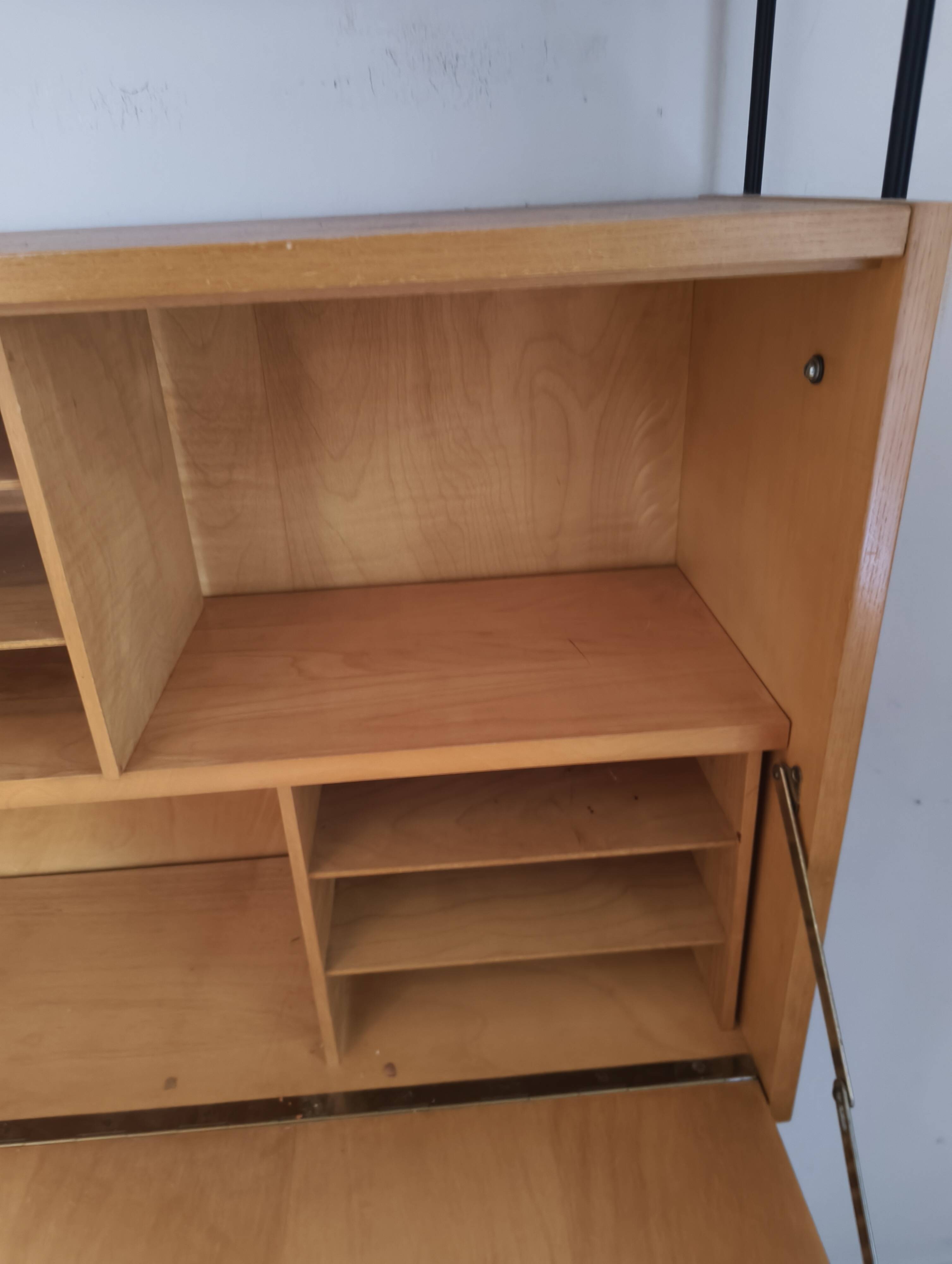wall shelf unit secretary desk by Ernst Dieter Hilker for Omnia, 60s