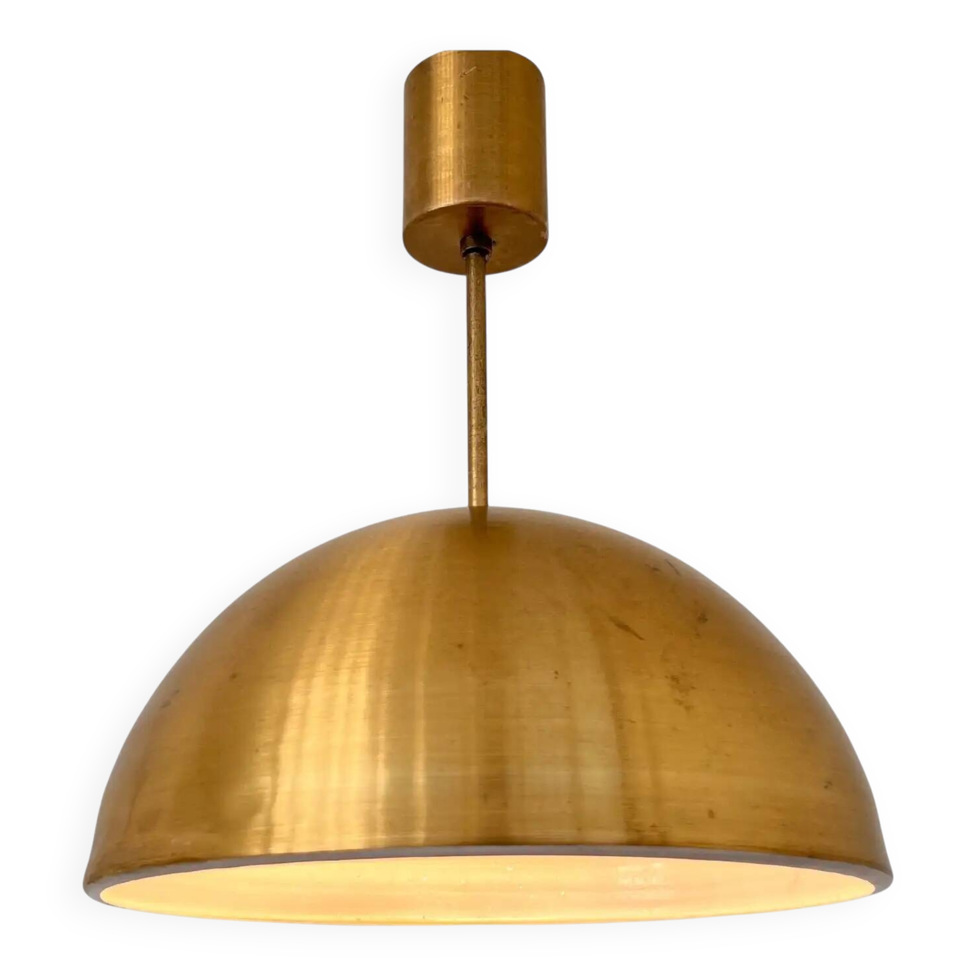 Design Scandinavian style brass pendant - 1960s / Czechoslovakia