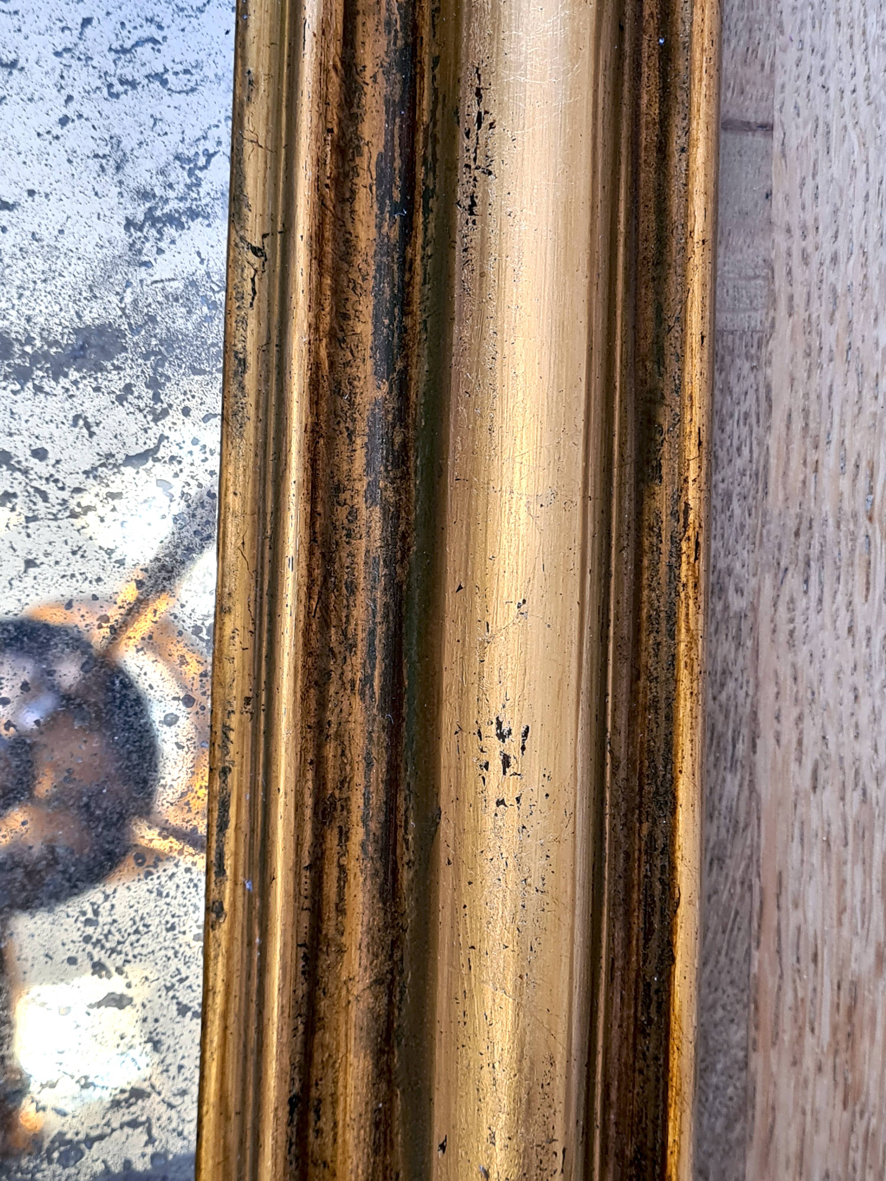 Antique Louis-Philippe mirror "Philomène" gold leaf