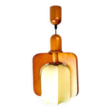 Portuguese mid century modern wooden hanging light