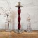 Scandinavian candlestick, wood and chrome