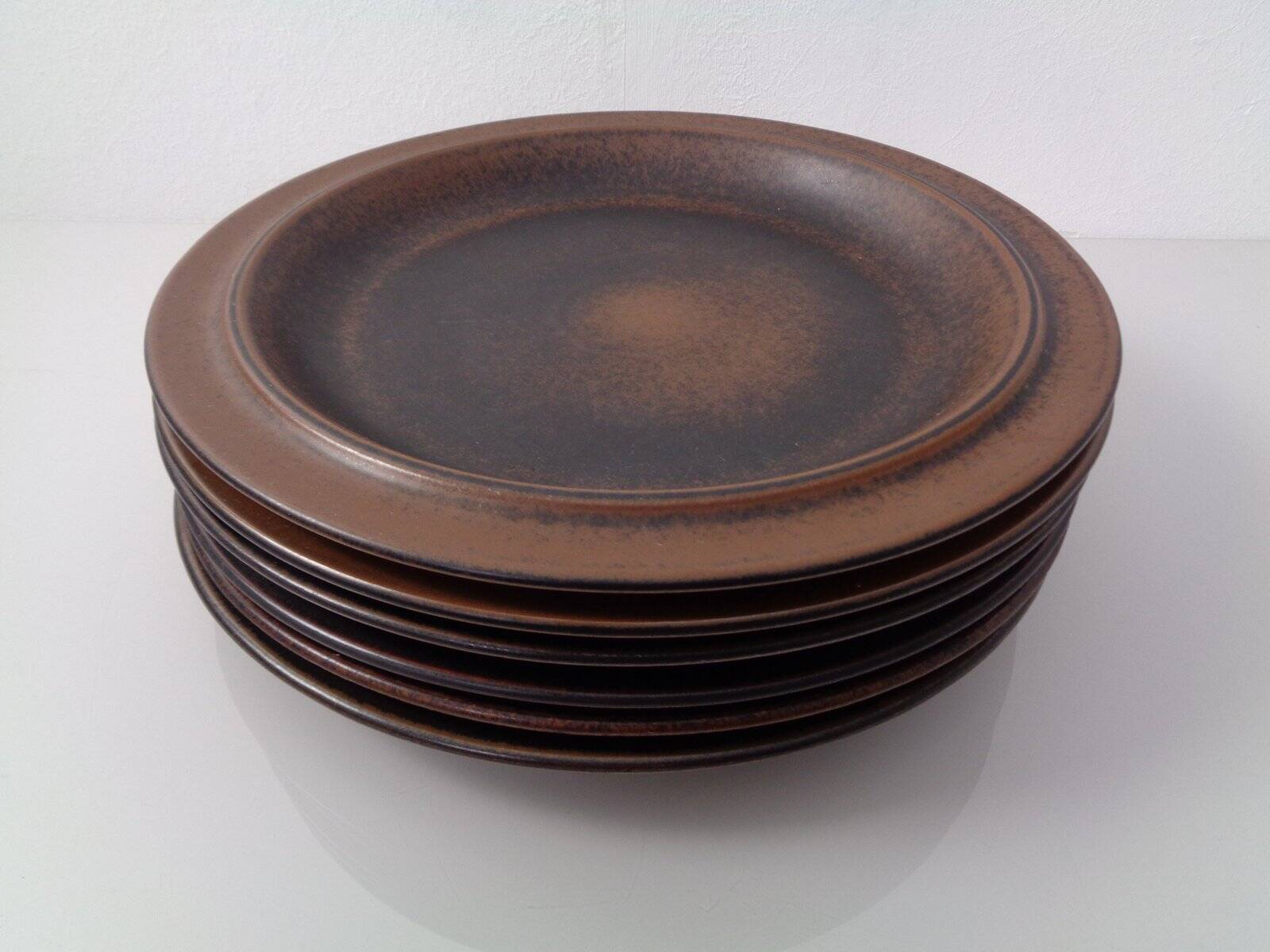 Large Russian Plates by Ulla Procope for Arabia, Set of 6, Finland, 1960s, Set of 6