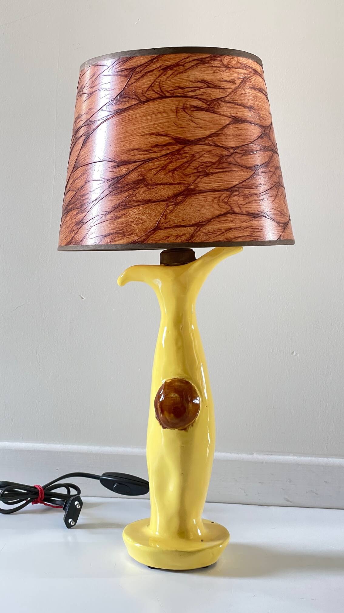 Vintage signed art ceramic lamp
