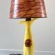 Vintage signed art ceramic lamp