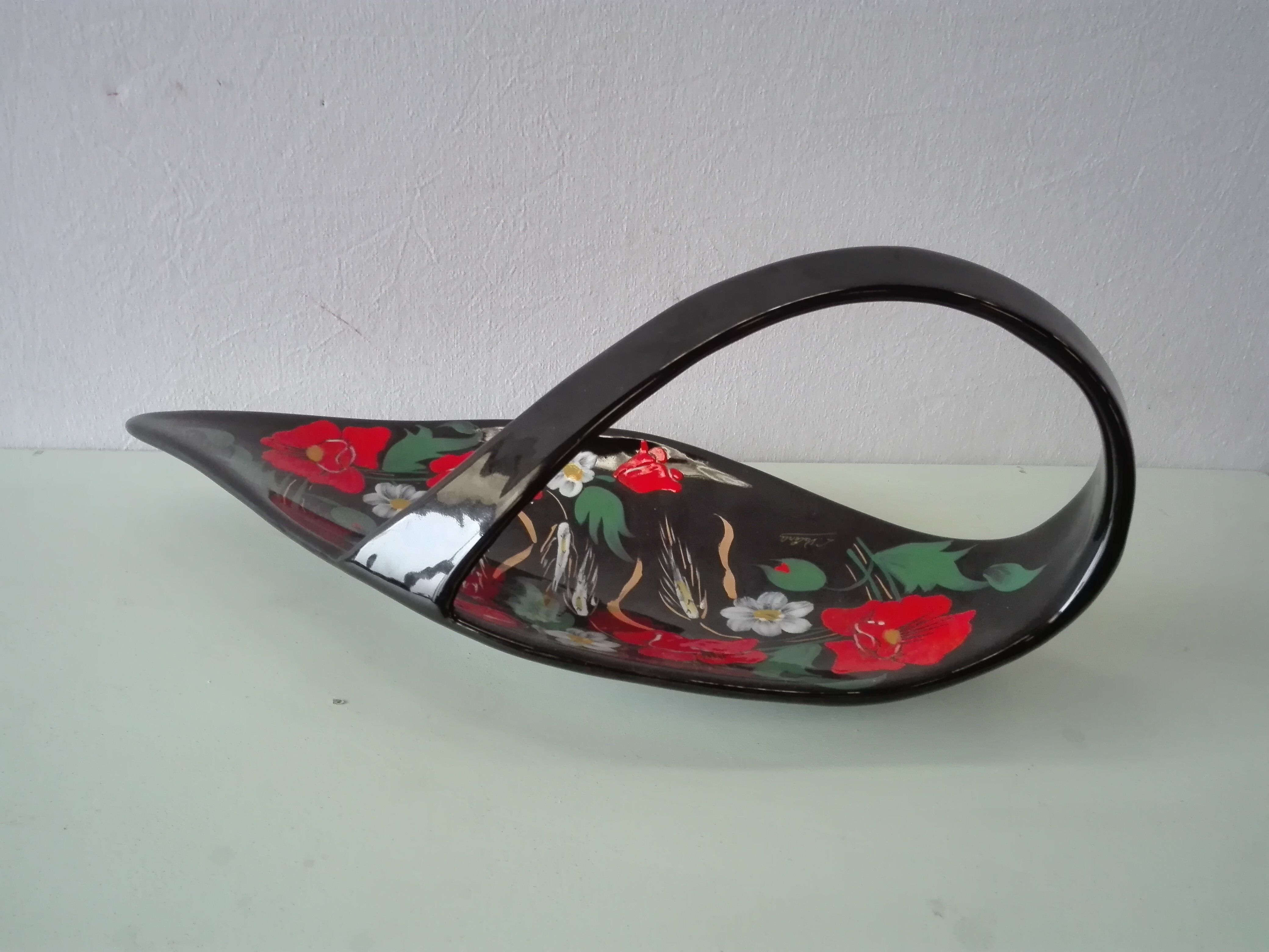 Corbeille de Longwy coquelicot Léa Valenti