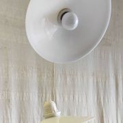Suspension with three opaline lampshades - mid 20th century.