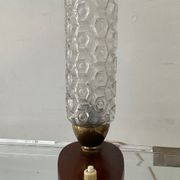 Teak and glass lamp from the 50s 60s