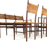 Dining room set 'Bologna' - 3 seater sofa - 3 chairs - mid century modern