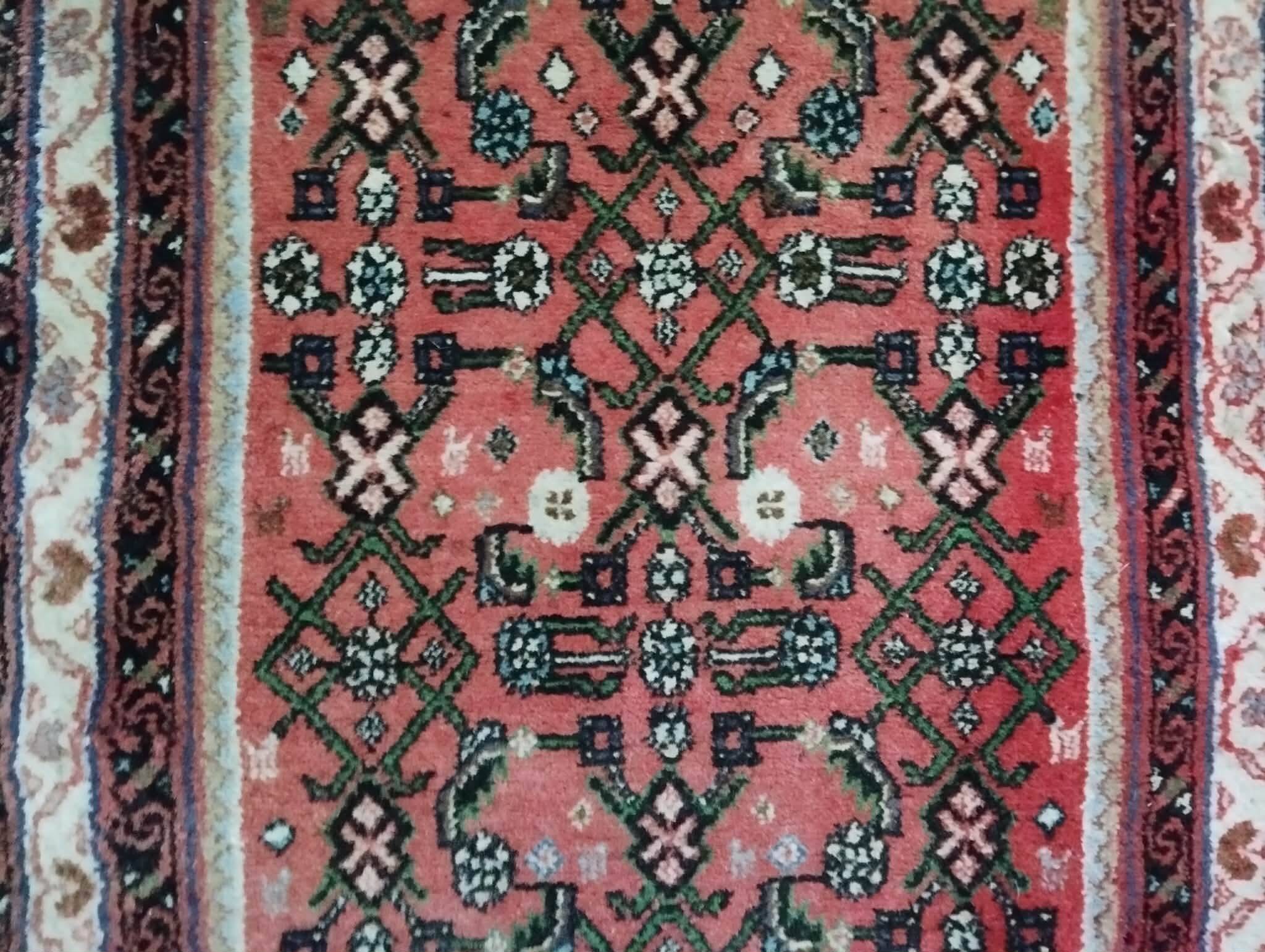 Tapis de couloir Hamadan fait main 200x79cm