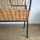 Iron and Rattan Magazine Rack - 1960s - Vintage