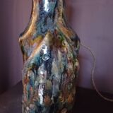Glazed terracotta ceramic lamp from the 1950s and 1960s.