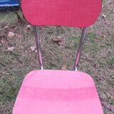 Set of 4 chairs in red formica