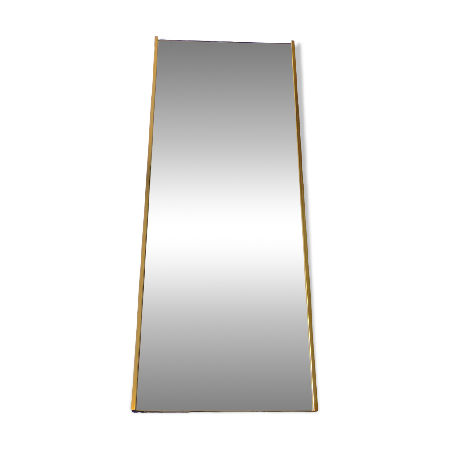 Minimalist rectangular mirror 1960 brass frame