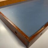 Vintage teak and formica bar with stool