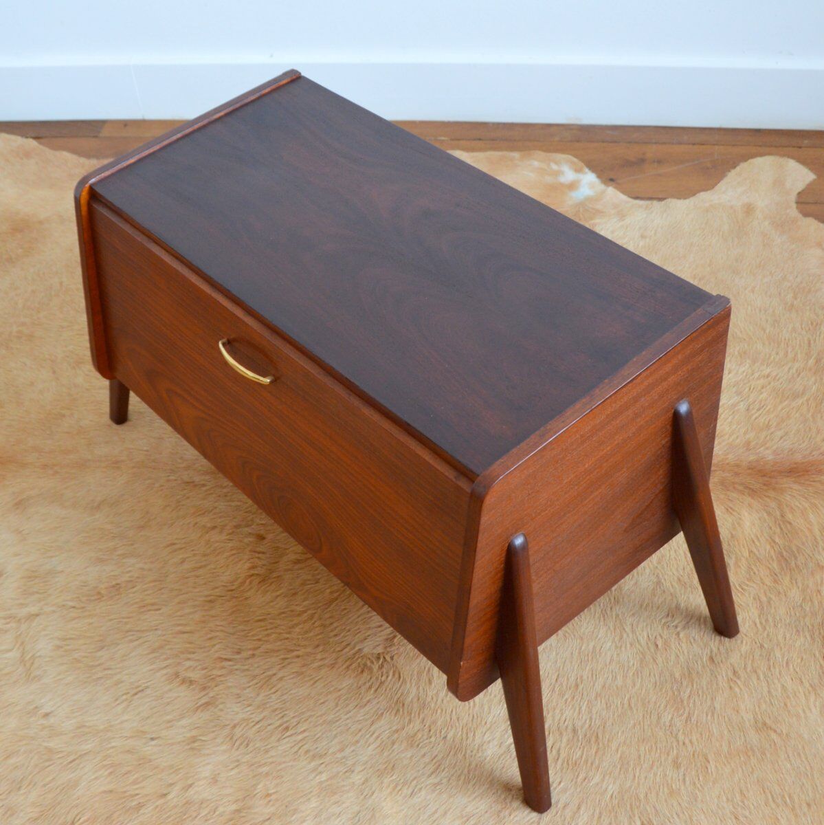 Night table side cabinet teak louis van teeffelen 1960s