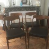 Set of 4 Scandinavian chairs 1960